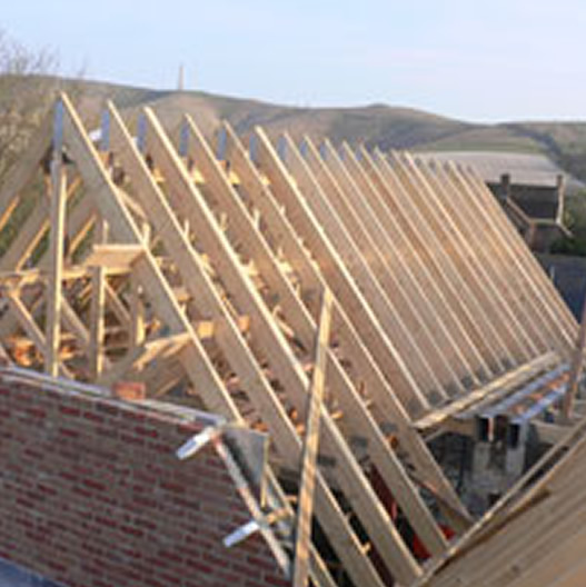 Roof going up